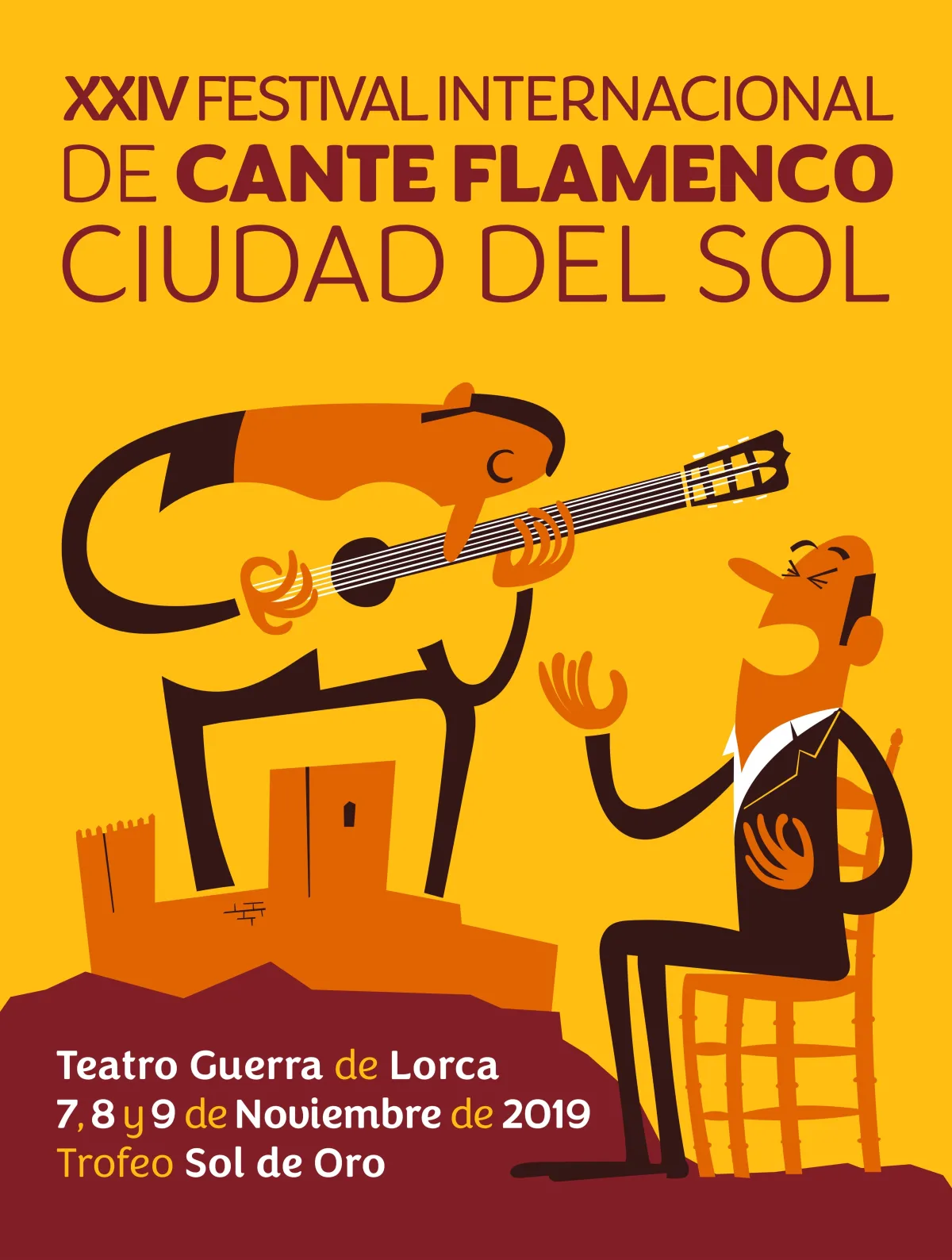 3er premio en el concurso de carteles del XXIX Festival Internacional de Cante Flamenco Ciudad del Sol